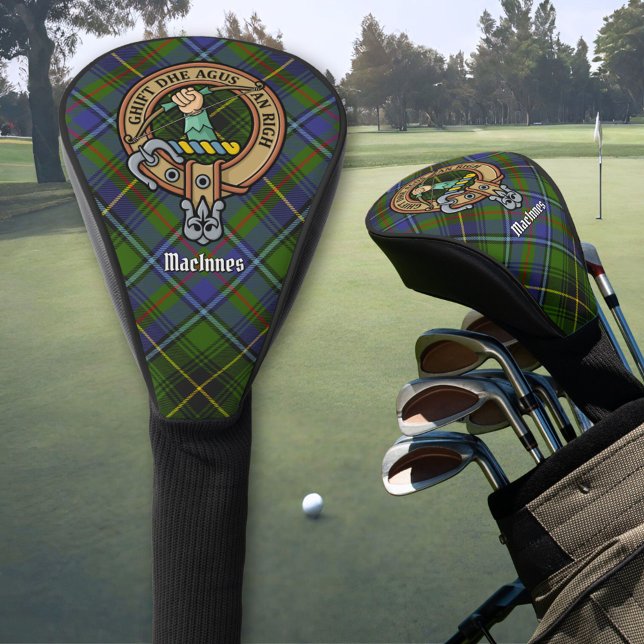 Clan MacInnes Crest over Tartan Golf Head Cover (Creator Uploaded)