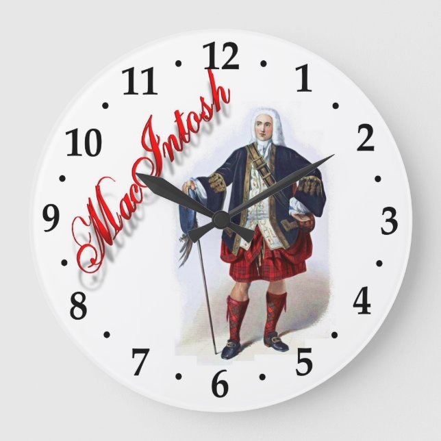 Clan MacIntosh Scottish Dream Clock (Front)