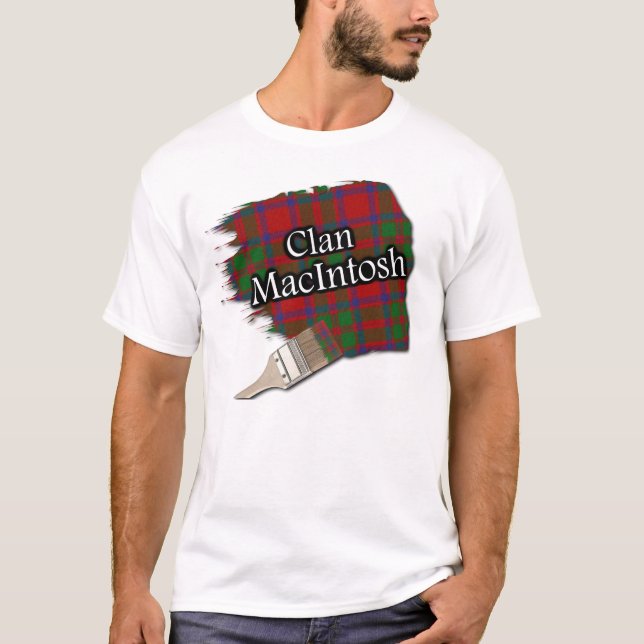Clan MacIntosh Scottish Tartan Paint Shirt (Front)
