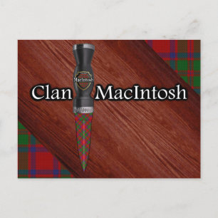 Clan MacIntosh Tartan Sgian Dubh Blade Postcard