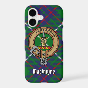 Clan MacIntyre Crest over Hunting Tartan