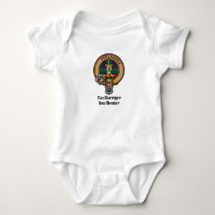Clan MacIntyre Crest over Hunting Tartan Baby Bodysuit