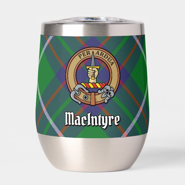 Clan MacIntyre Crest over Tartan (Front)
