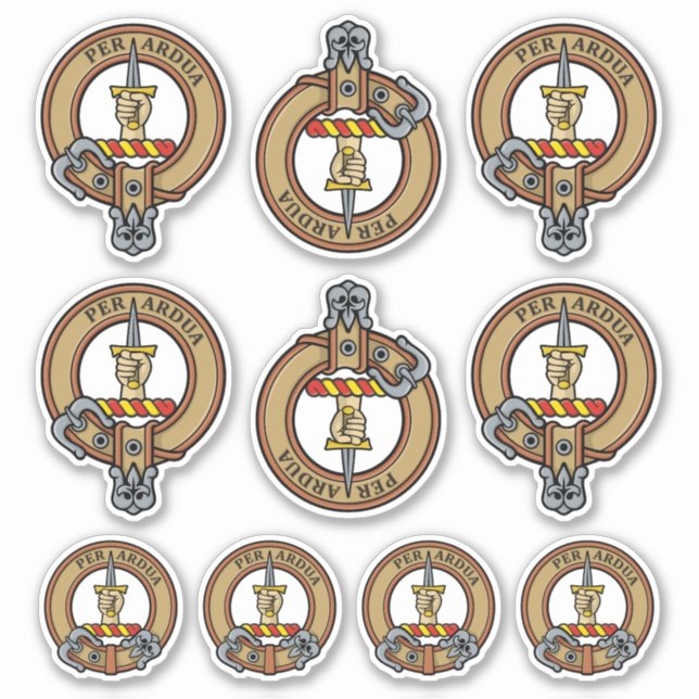 Clan MacIntyre Crest Sticker Set (Front)