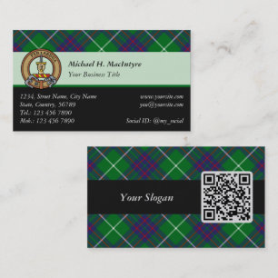 Clan MacIntyre Hunting Tartan Business Card