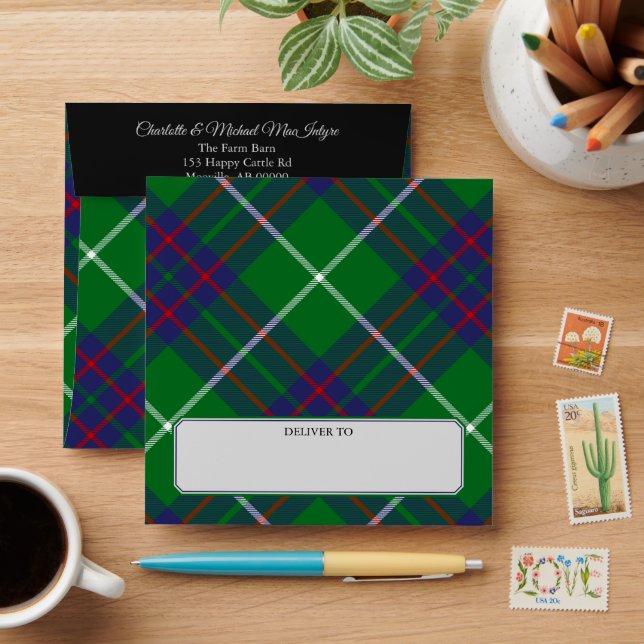 Clan MacIntyre Hunting Tartan Envelope (Desk)