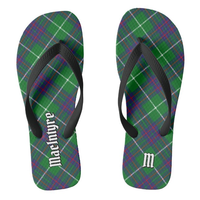 Clan MacIntyre Hunting Tartan Flip Flops (Footbed)