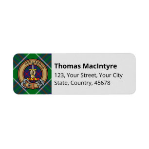 Clan Macintyre Hunting Tartan Label