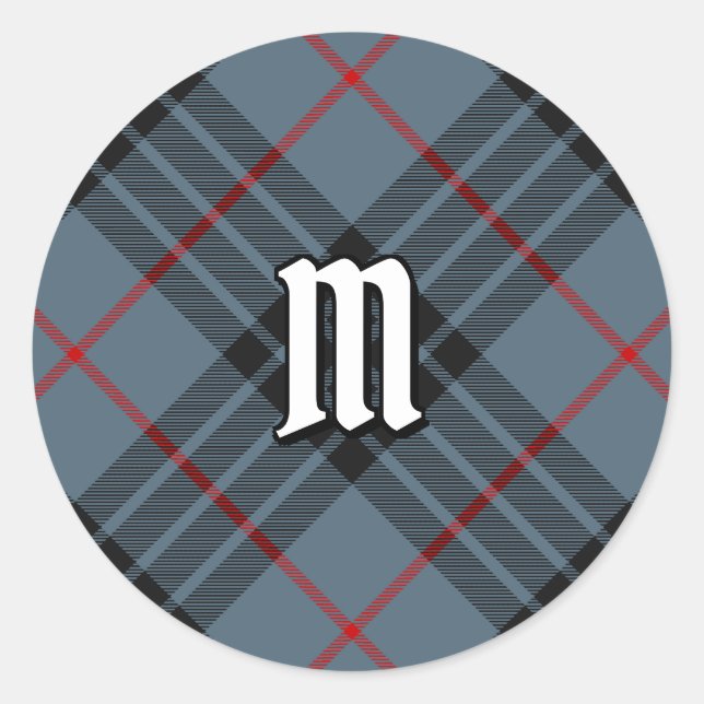 Clan MacKay Blue Tartan Classic Round Sticker (Front)