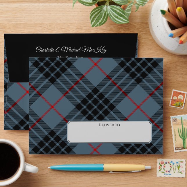 Clan MacKay Blue Tartan Envelope (Desk)