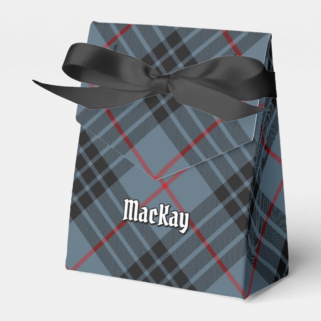 Clan MacKay Blue Tartan Favour Box (Front Side)