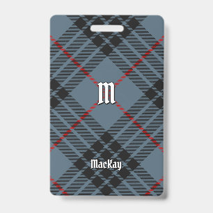 Clan MacKay Blue Tartan ID Badge