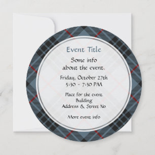 Clan MacKay Blue Tartan Invitation