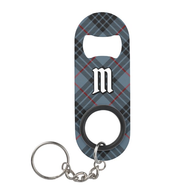 Clan MacKay Blue Tartan Keychain Bottle Opener (Front)