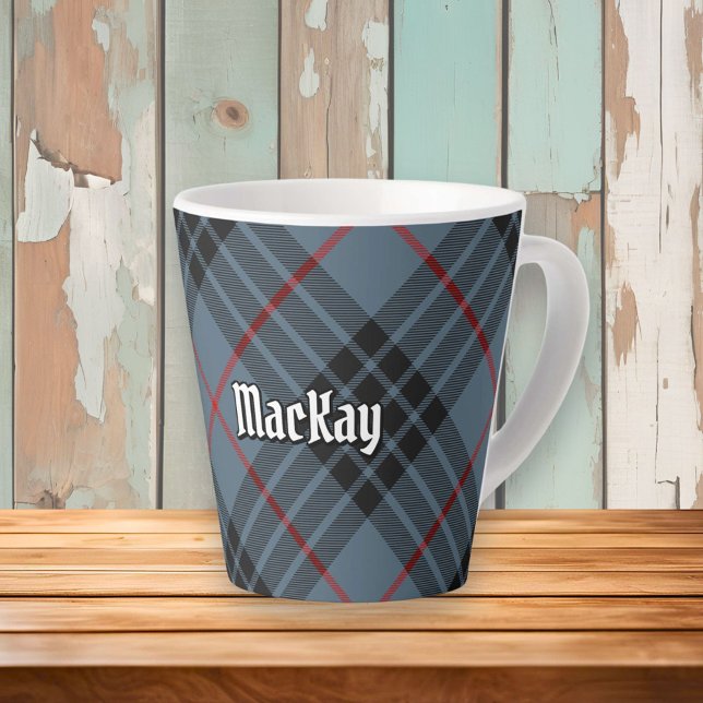 Clan MacKay Blue Tartan Latte Mug (Creator Uploaded)