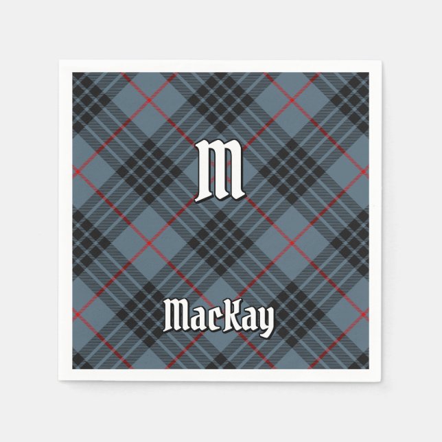Clan MacKay Blue Tartan Napkin (Front)