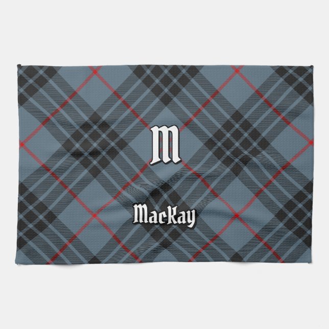Clan MacKay Blue Tartan Tea Towel (Horizontal)