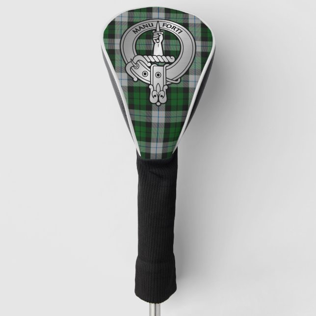 Clan MacKay Crest & Dress Tartan Golf Head Cover (Front)