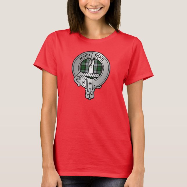 Clan MacKay Crest & Dress Tartan T-Shirt (Front)