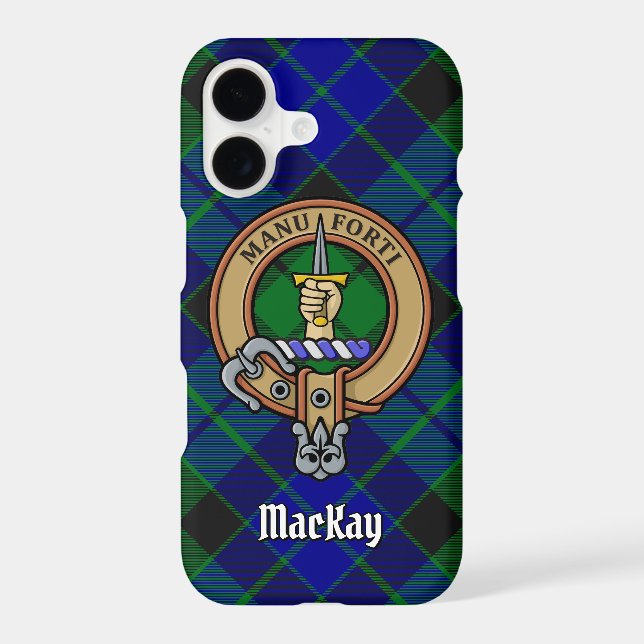 Clan MacKay Crest over Tartan (Back)
