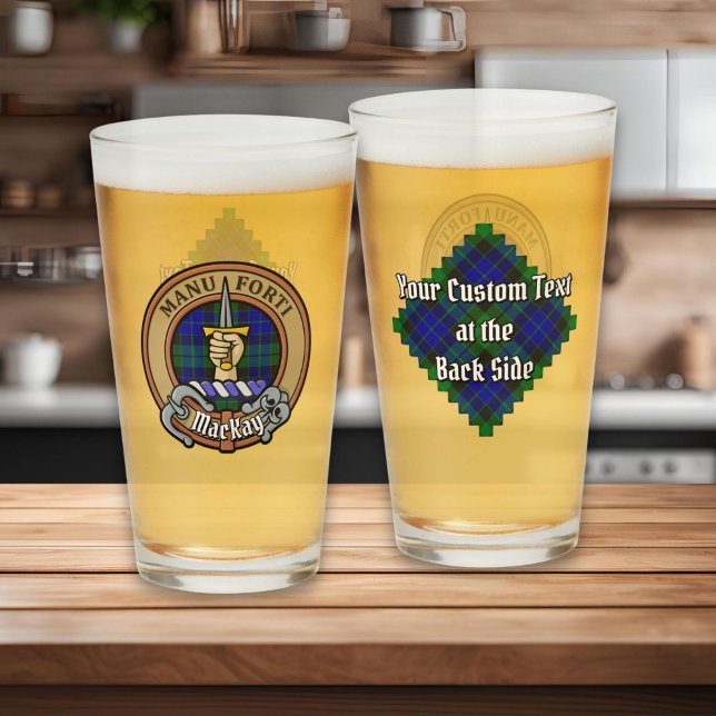 Clan MacKay Crest over Tartan Glass (Creator Uploaded)