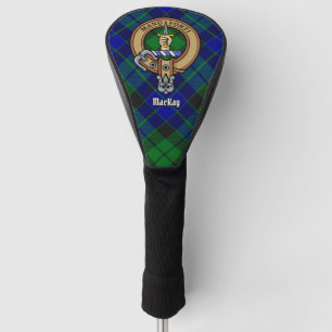 Clan MacKay Crest over Tartan Golf Head Cover