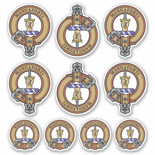 Clan MacKay Crest Sticker Set (Front)