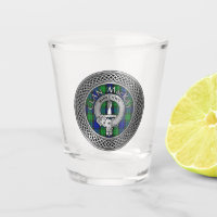 Clan MacKay Crest & Tartan Knot Shot Glass
