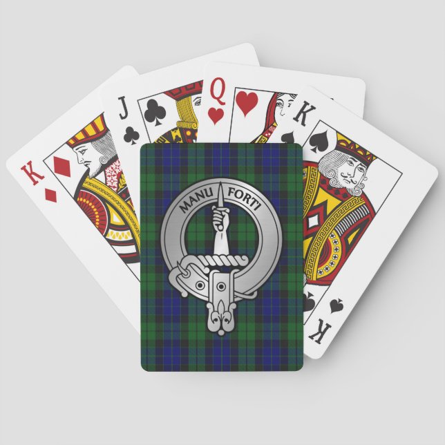 Clan MacKay Crest & Tartan Playing Cards (Back)