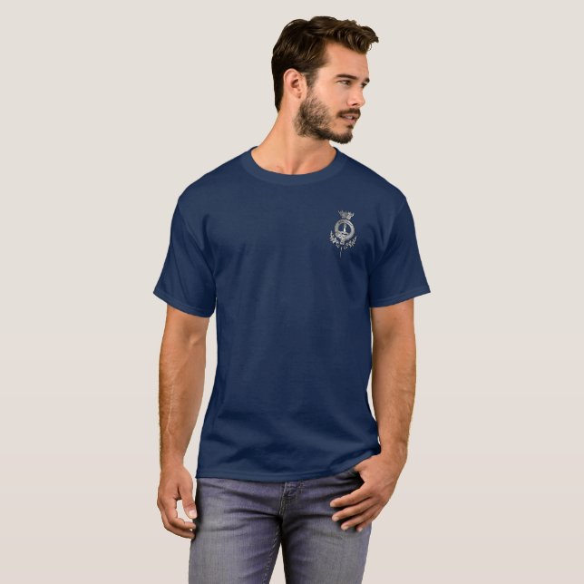 Clan MacKay Crest Thistle T-Shirt (Front Full)