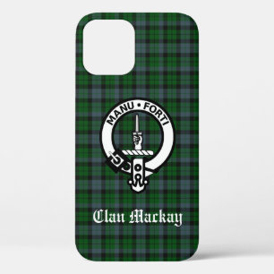 Clan Mackay Tartan and Crest Badge iPhone 12 Case