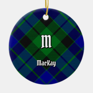 Clan MacKay Tartan Ceramic Tree Decoration