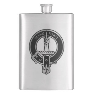 Clan MacKay Tartan Crest Flask