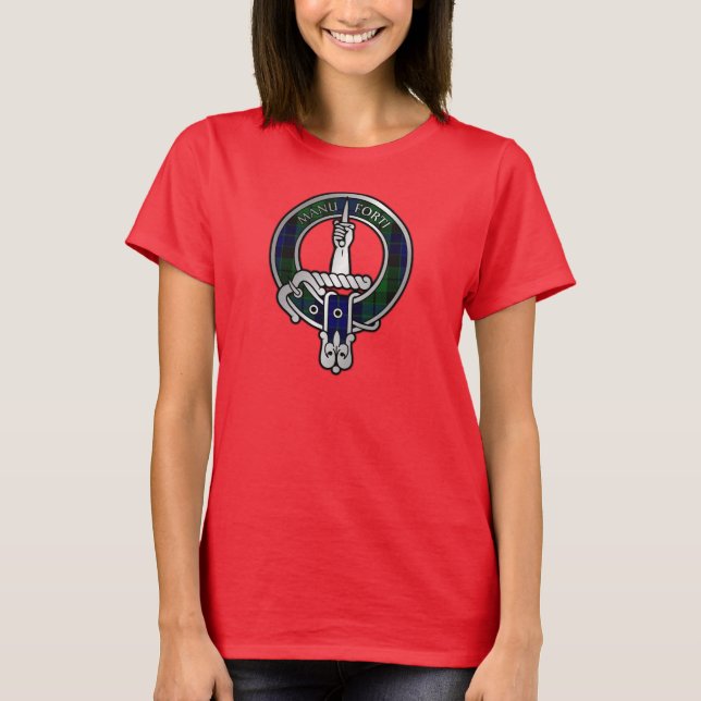 Clan MacKay Tartan Crest  T-Shirt (Front)