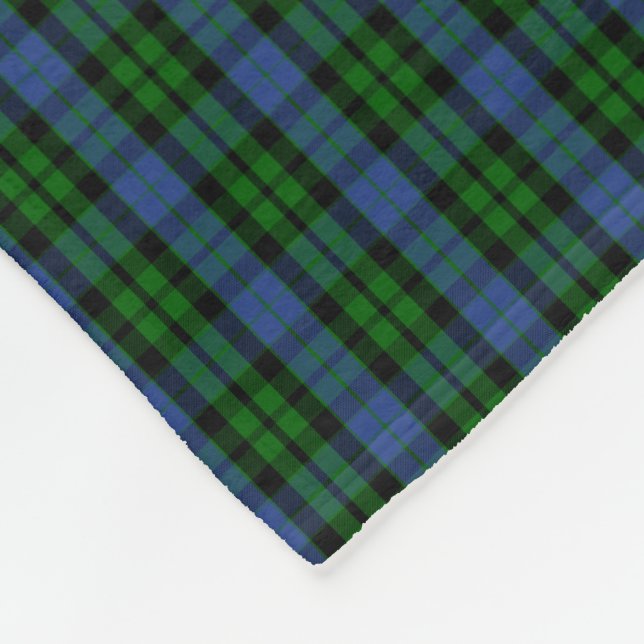 Clan MacKay Tartan Fleece Blanket (Corner)