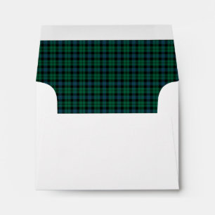 Clan MacKay Tartan Green, Blue and Black Plaid Envelopes