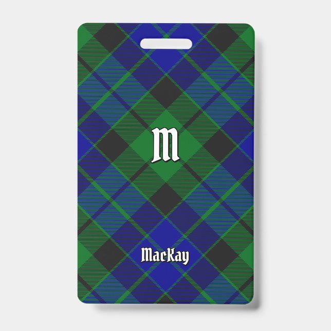 Clan MacKay Tartan ID Badge (Front)