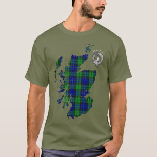 Clan MacKay Tartan Map & Crest T-Shirt