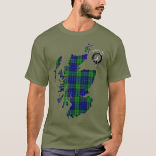 Clan MacKay Tartan Map & Crest T-Shirt