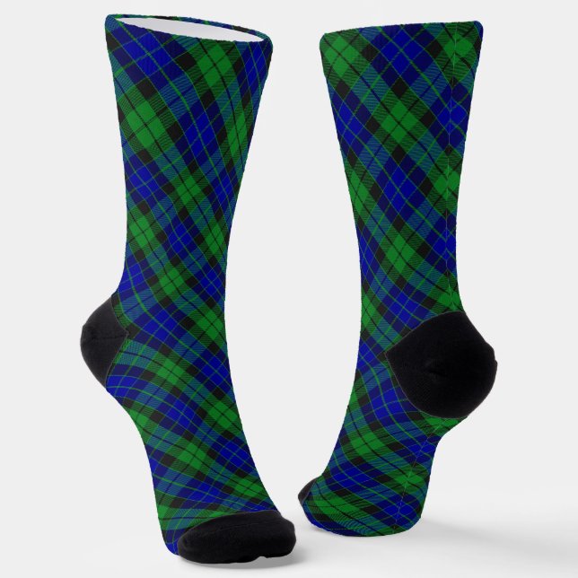 Clan MacKay Tartan  Socks (Angled)