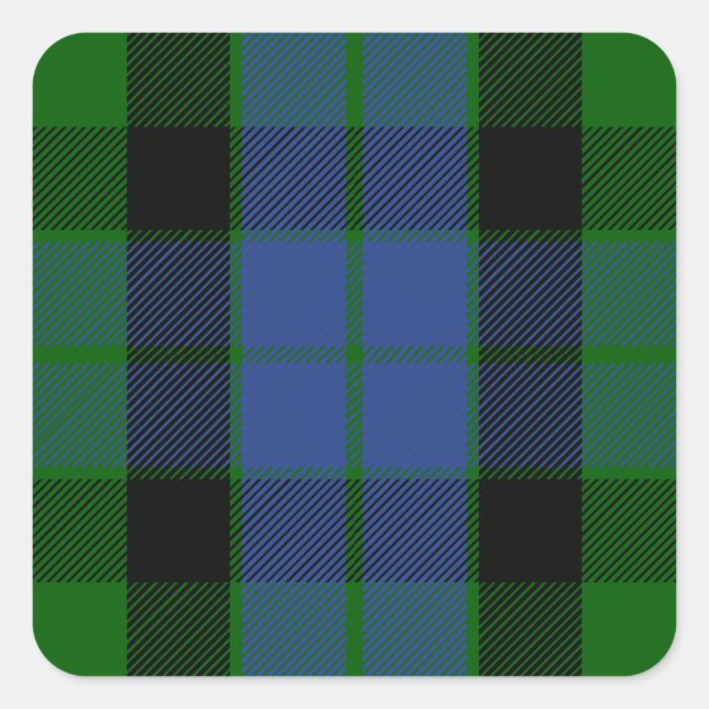 Clan MacKay Tartan Square Sticker (Front)