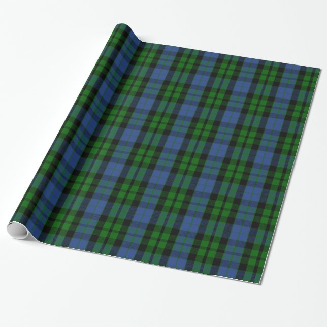 Clan MacKay Tartan Wrapping Paper (Unrolled)