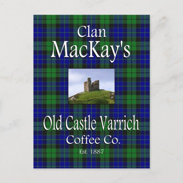Clan MacKay's Old Castle Varrich Coffee Co. Postcard (Front)