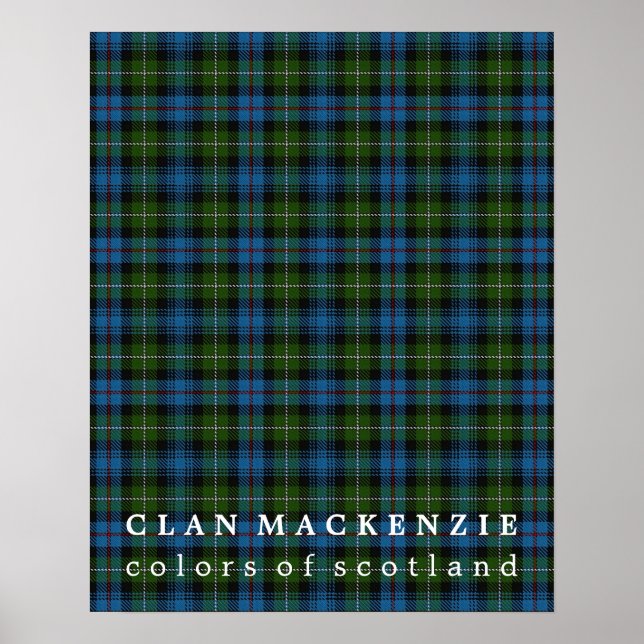 Clan MacKenzie Colours of Scotland Tartan Poster (Front)