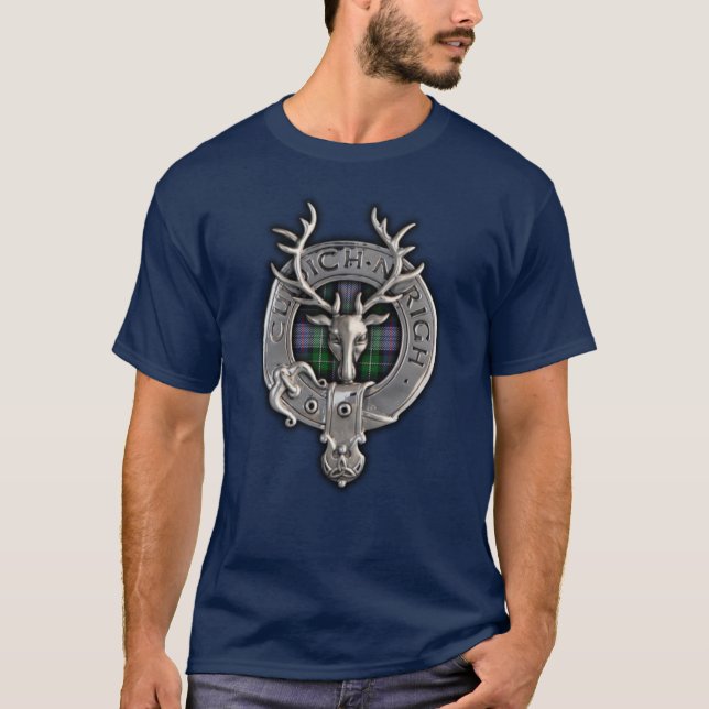 Clan MacKenzie Crest & Dress Tartan T-Shirt (Front)