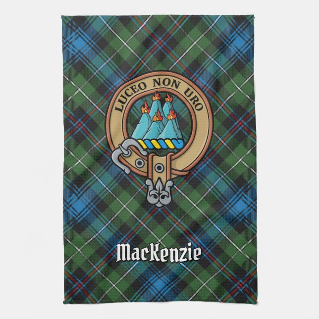 Clan MacKenzie Crest Kitchen Towel (Vertical)