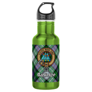 Clan MacKenzie Crest over Dress Tartan 532 Ml Water Bottle