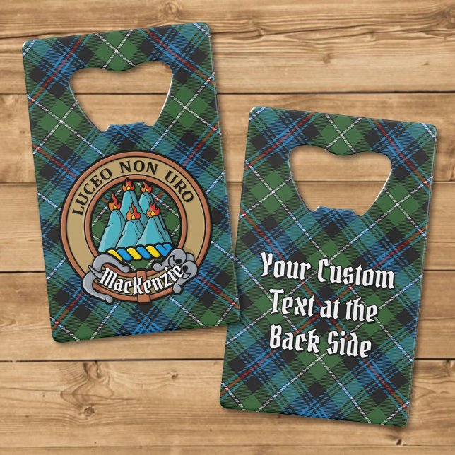 Clan MacKenzie Crest over Tartan (Creator Uploaded)