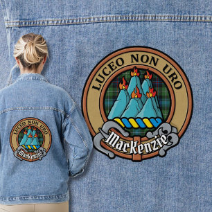 Clan MacKenzie Crest over Tartan Denim Jacket
