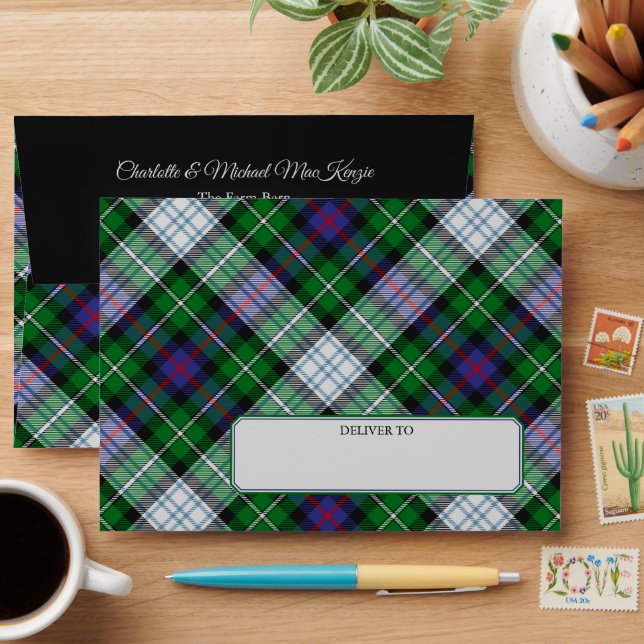 Clan MacKenzie Dress Tartan Envelope (Desk)